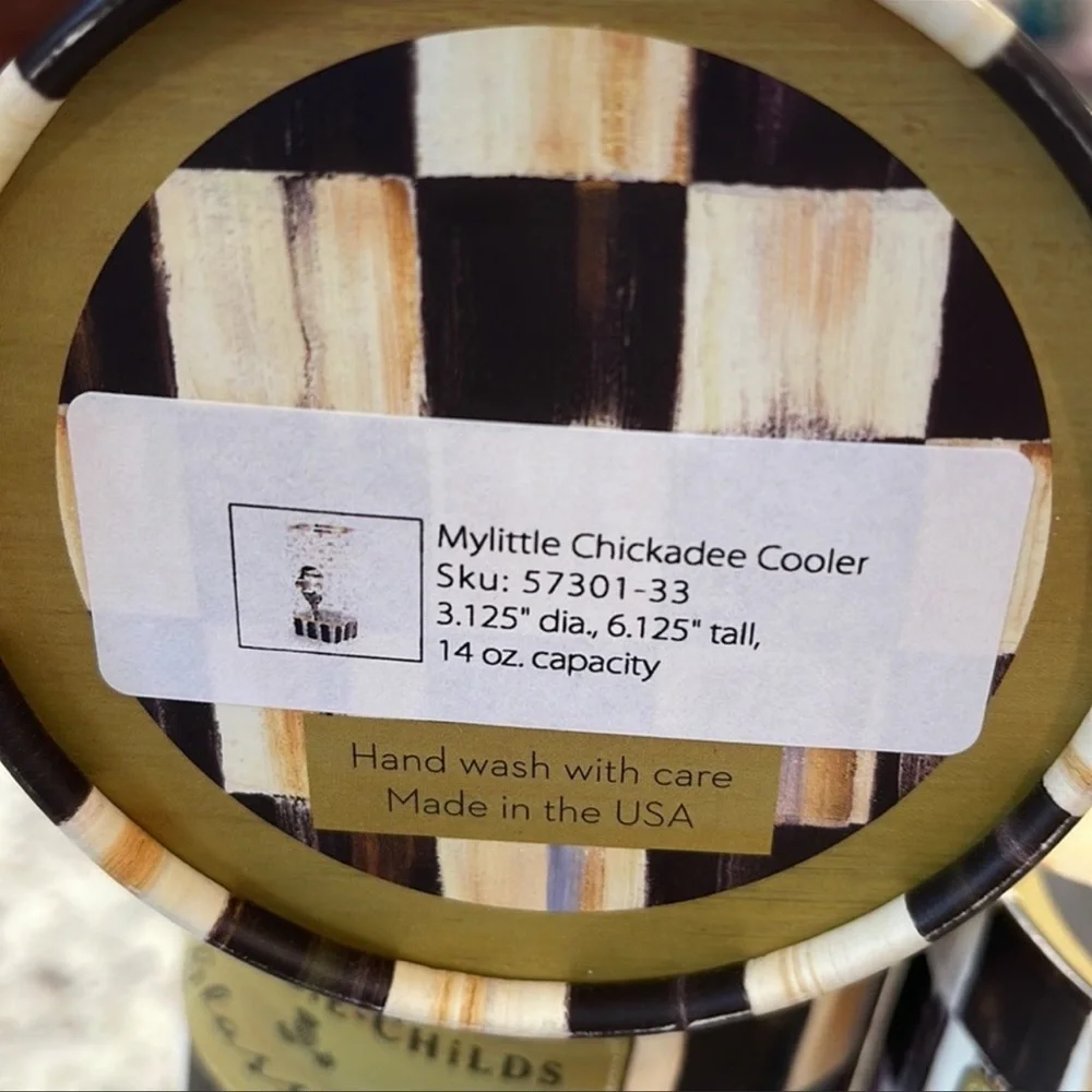 Mackenzie Childs Mylittle Chickadee Cooler tall glasses penguin 🐧 - Picture 6 of 6